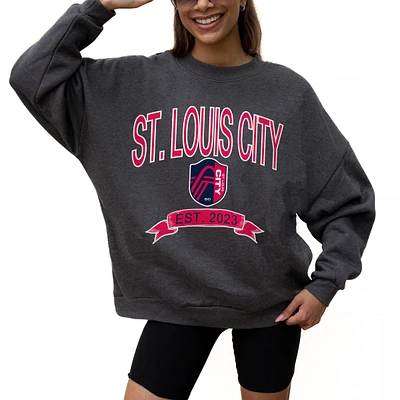 Women's Gameday Couture Charcoal St. Louis City SC Seal The Deal Pullover Sweatshirt