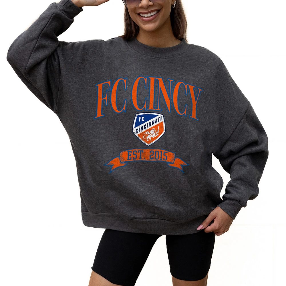 Women's Gameday Couture Charcoal FC Cincinnati Seal The Deal Pullover Sweatshirt