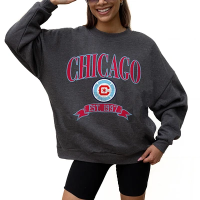 Women's Gameday Couture Charcoal Chicago Fire Seal The Deal Pullover Sweatshirt