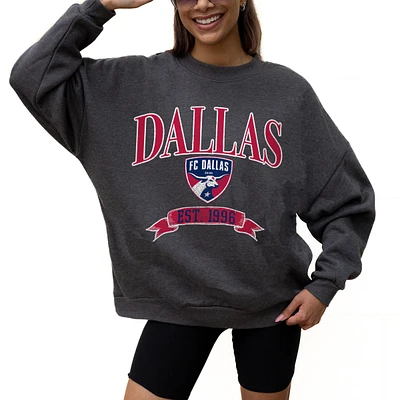 Women's Gameday Couture Charcoal FC Dallas Seal The Deal Pullover Sweatshirt