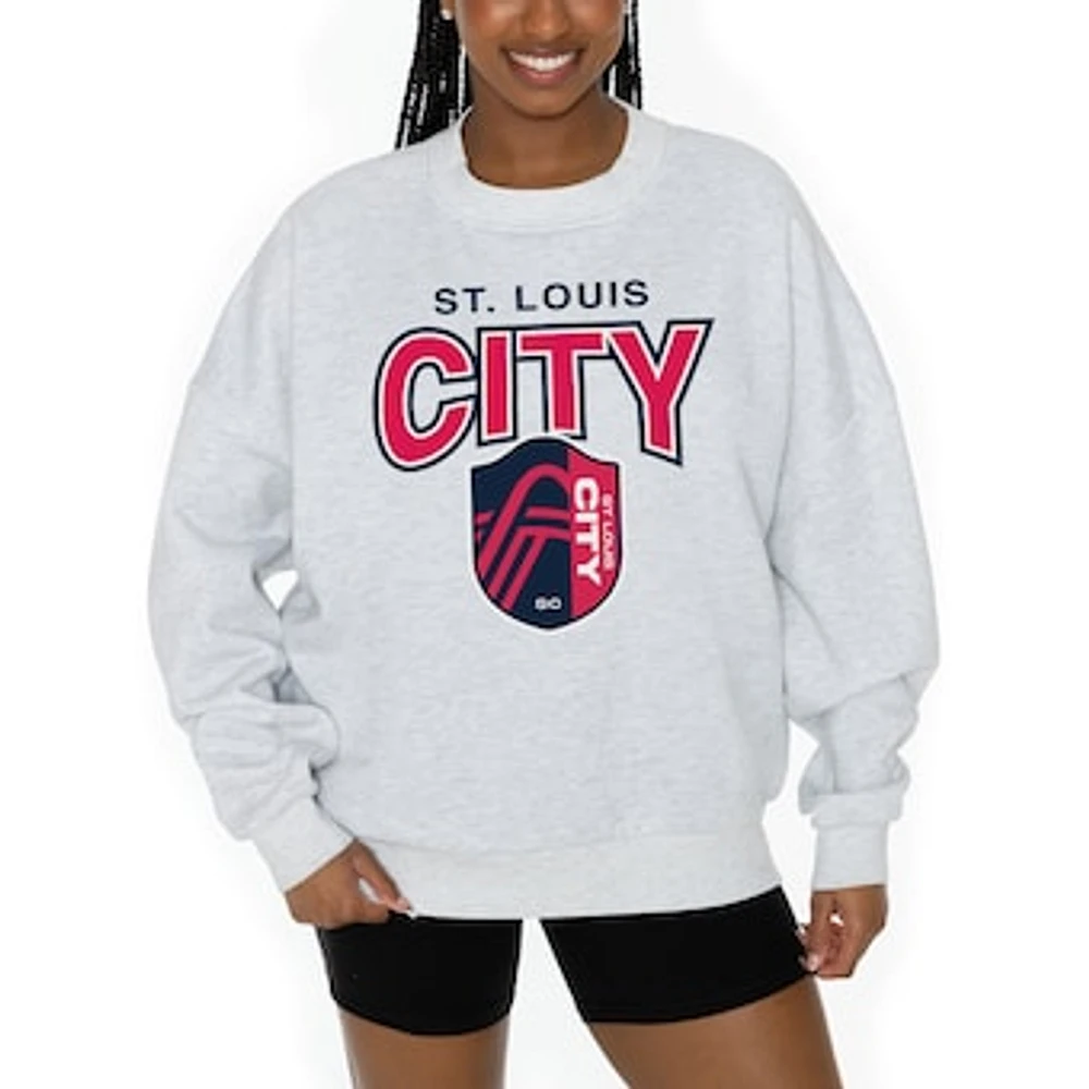 Women's Gameday Couture Ash St. Louis City SC Pitch Pride Pullover Sweatshirt
