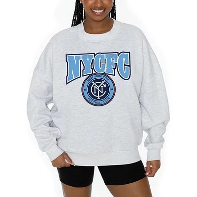 Women's Gameday Couture Ash New York City FC Pitch Pride Pullover Sweatshirt