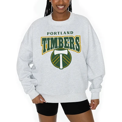 Women's Gameday Couture Ash Portland Timbers Pitch Pride Pullover Sweatshirt