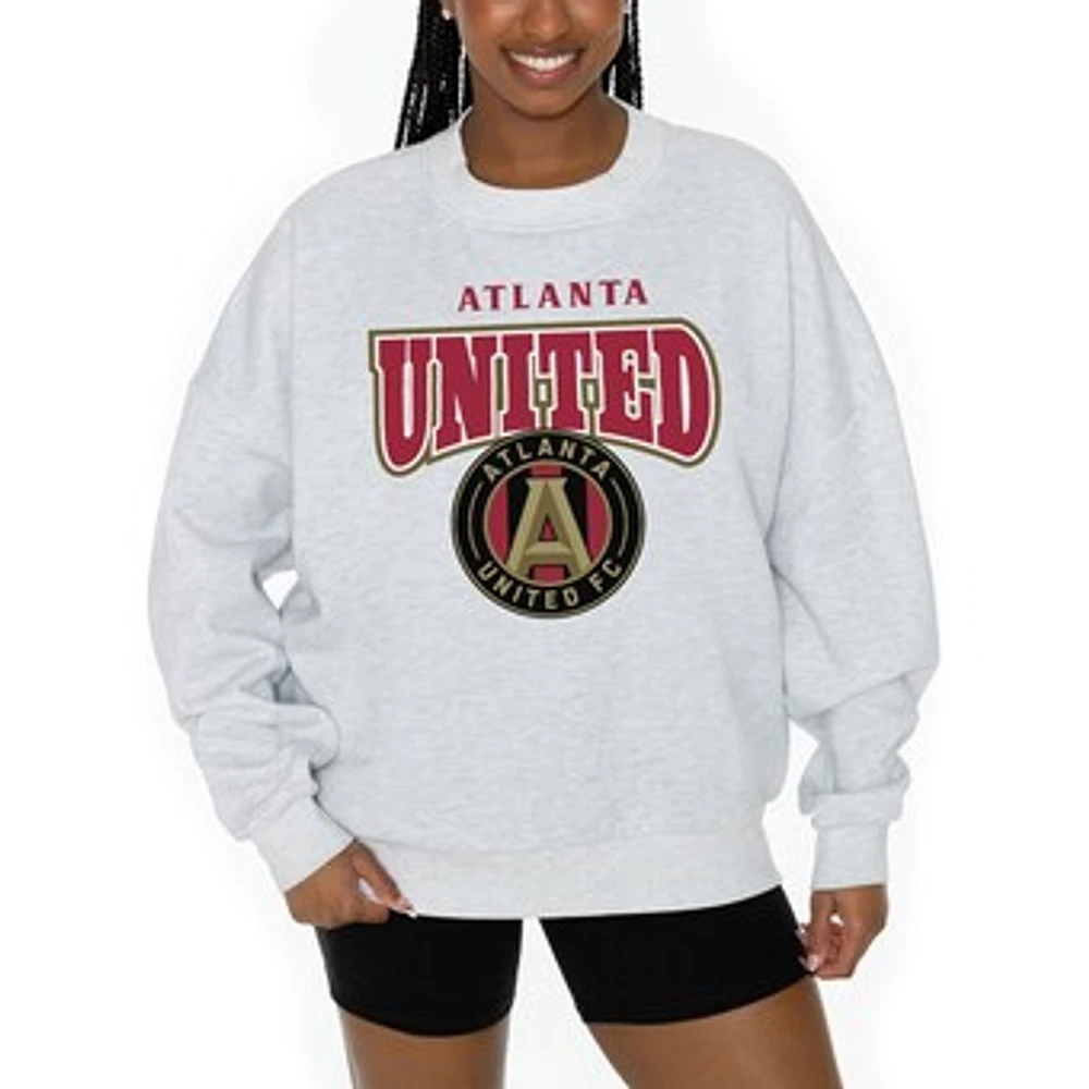 Women's Gameday Couture Ash Atlanta United FC Pitch Pride Pullover Sweatshirt