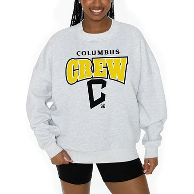Women's Gameday Couture Ash Columbus Crew Pitch Pride Pullover Sweatshirt