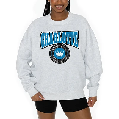 Women's Gameday Couture Ash Charlotte FC Pitch Pride Pullover Sweatshirt
