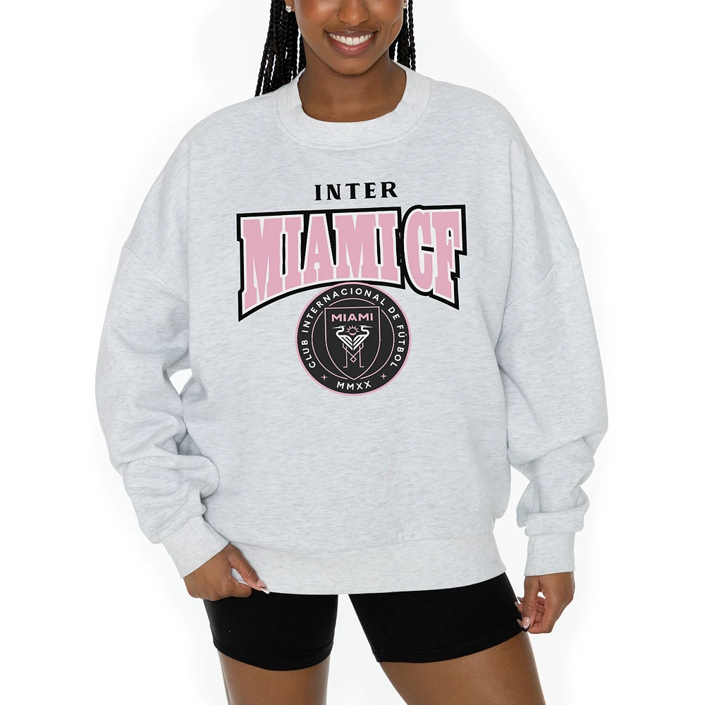Women's Gameday Couture Ash Inter Miami CF Pitch Pride Pullover Sweatshirt