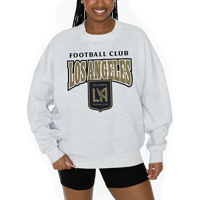 Women's Gameday Couture Ash LAFC Pitch Pride Pullover Sweatshirt