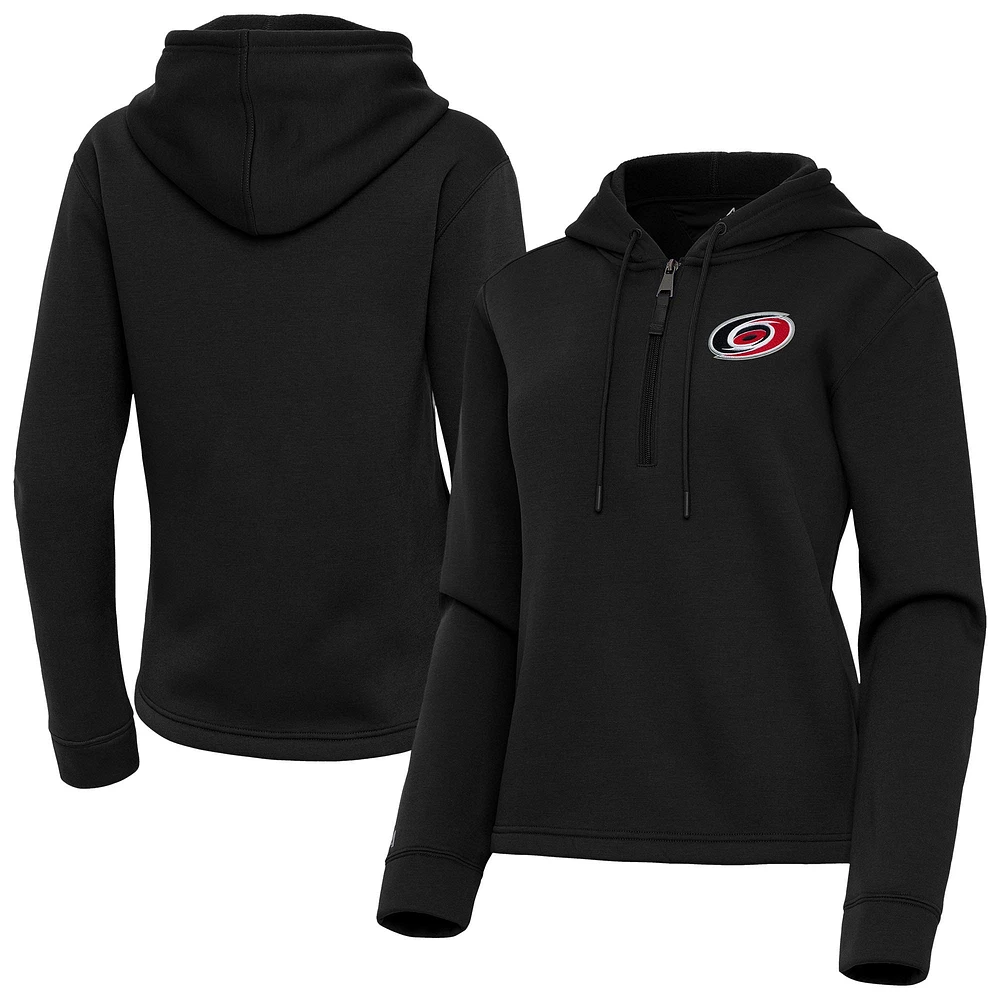 Women's Antigua Carolina Hurricanes Contemporary Quarter-Zip Hoodie