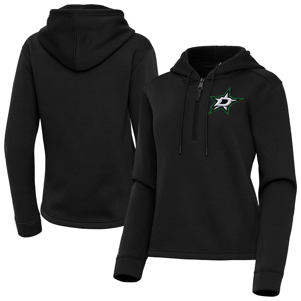 Women's Antigua Dallas Stars Contemporary Quarter-Zip Hoodie