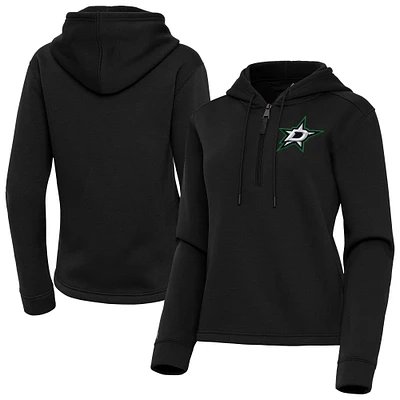 Women's Antigua Dallas Stars Contemporary Quarter-Zip Hoodie