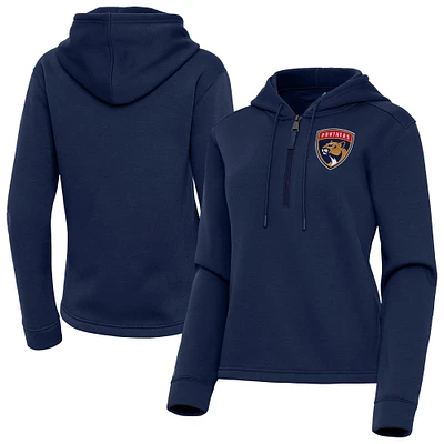 Women's Antigua Navy Florida Panthers Contemporary Quarter-Zip Hoodie