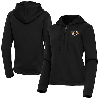 Women's Antigua Nashville Predators Contemporary Quarter-Zip Hoodie