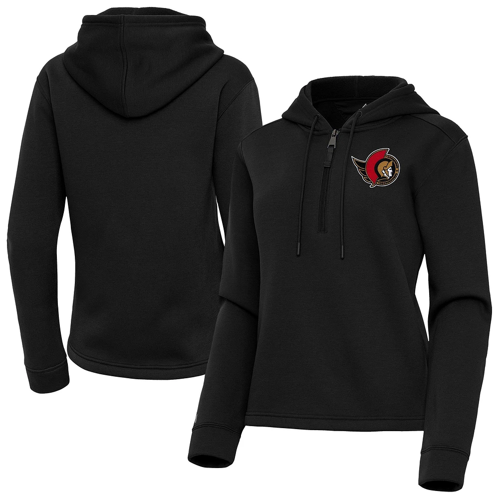 Women's Antigua Ottawa Senators Contemporary Quarter-Zip Hoodie