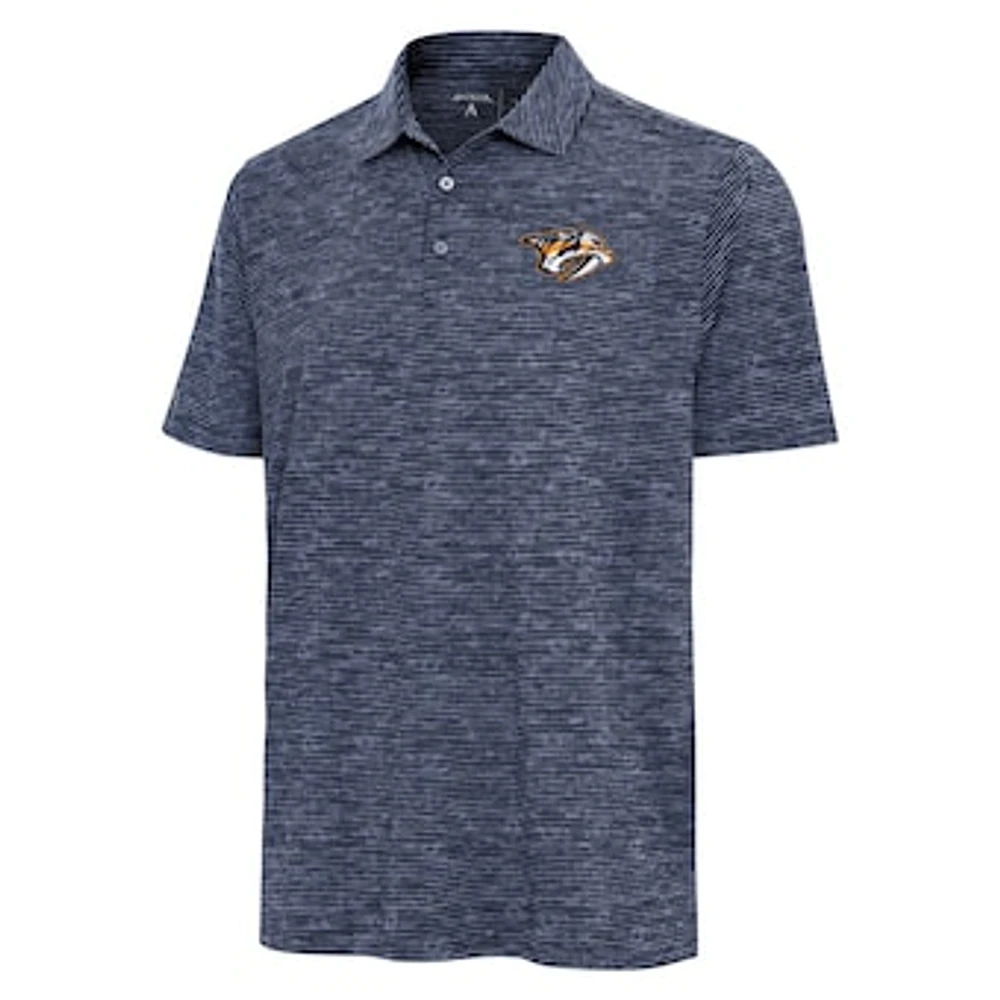 Men's Antigua Heather Navy Nashville Predators Static Polo