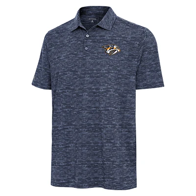 Men's Antigua Heather Navy Nashville Predators Static Polo