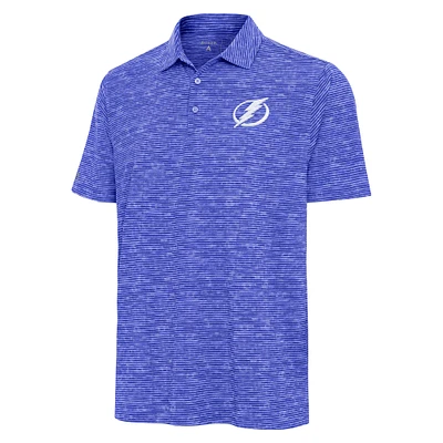 Men's Antigua Heather Royal Tampa Bay Lightning Static Polo