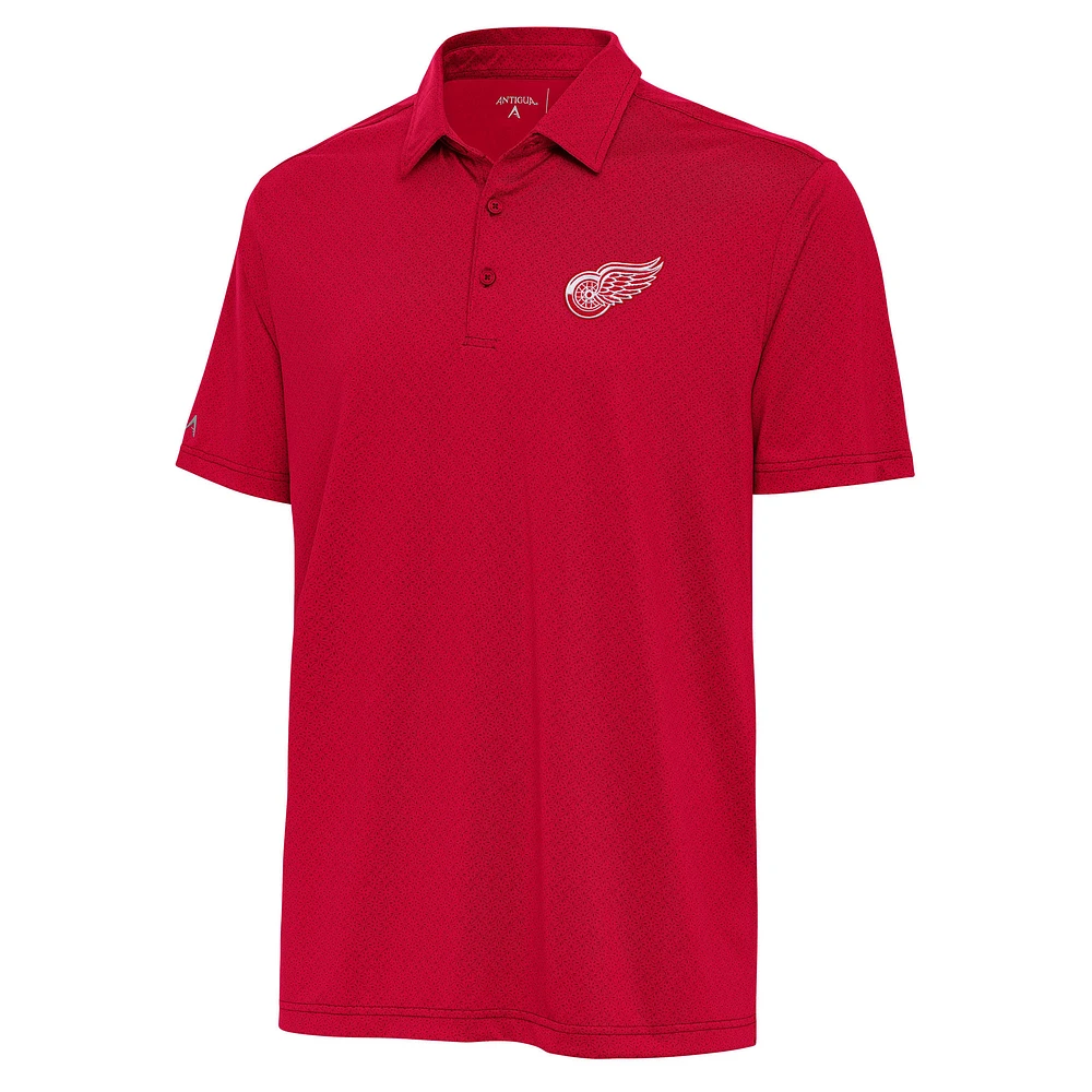 Men's Antigua Red Detroit Wings Whirl Polo