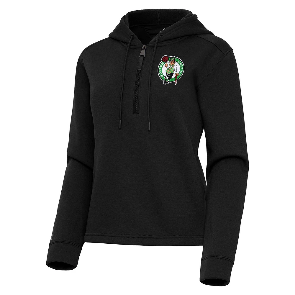 Women's Antigua Boston Celtics Contemporary Quarter-Zip Hoodie