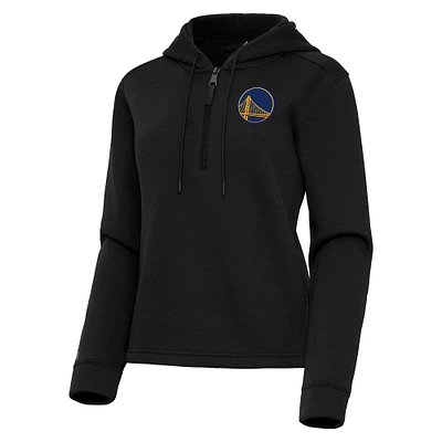 Women's Antigua Golden State Warriors Contemporary Quarter-Zip Hoodie