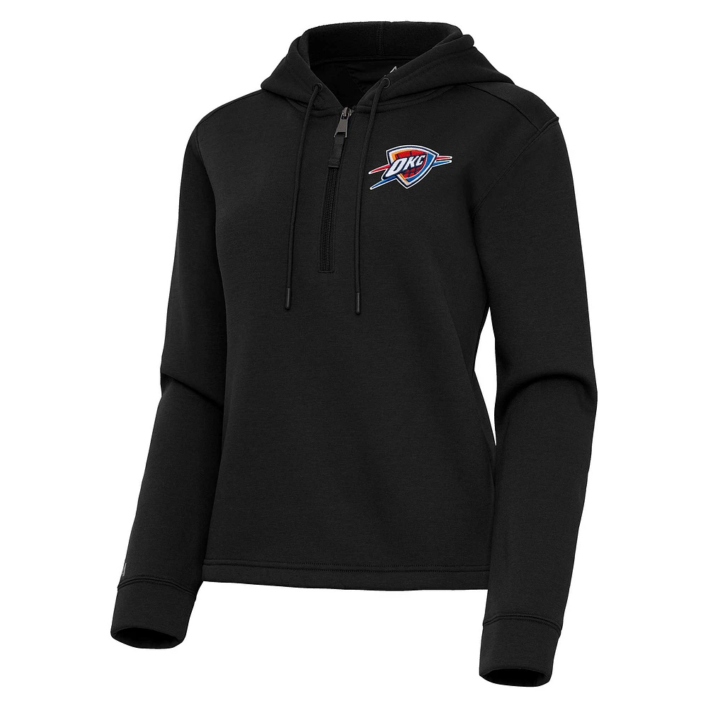 Women's Antigua Oklahoma City Thunder Contemporary Quarter-Zip Hoodie