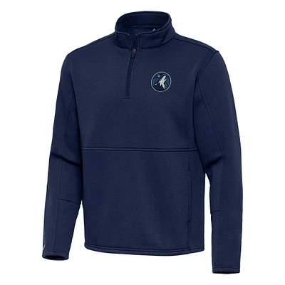 Men's Antigua Navy Minnesota Timberwolves Twist Quarter-Zip Pullover Top