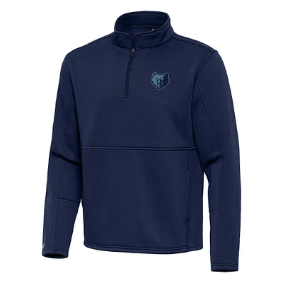 Men's Antigua Navy Memphis Grizzlies Twist Quarter-Zip Pullover Top