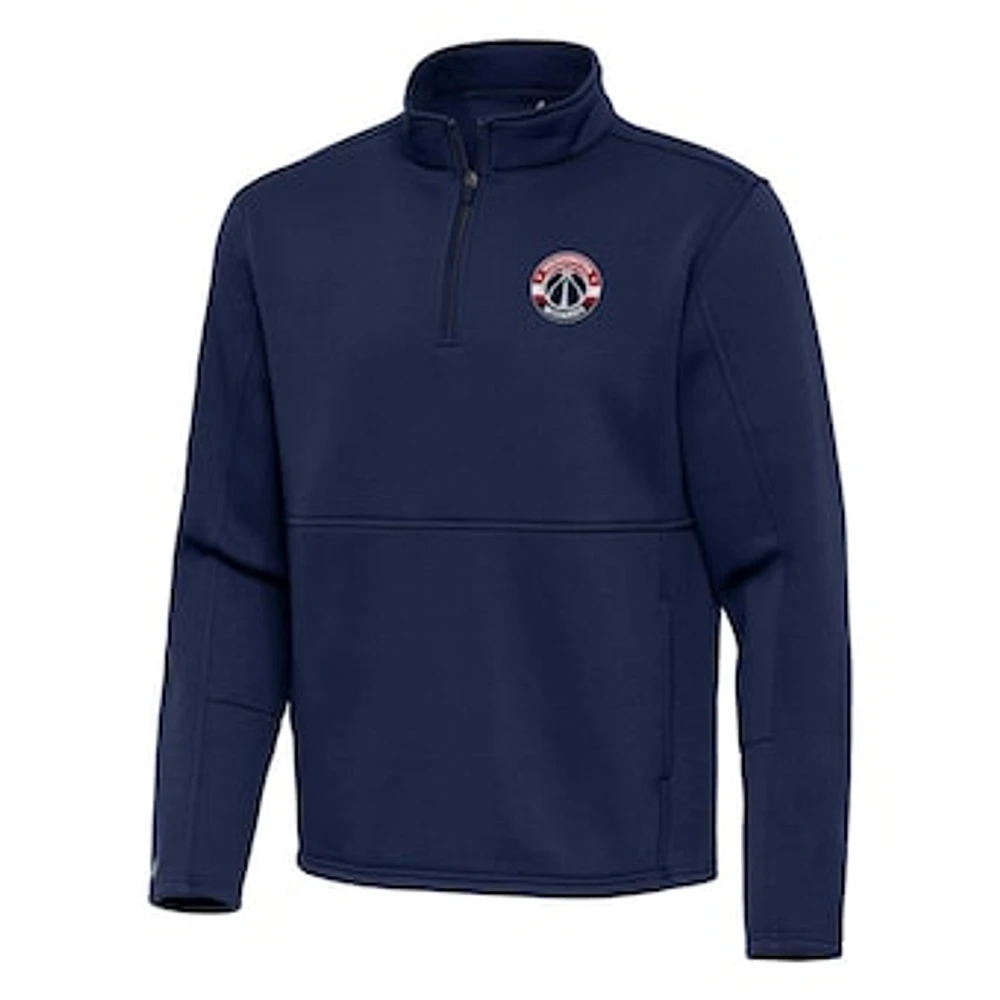 Men's Antigua Navy Washington Wizards Twist Quarter-Zip Pullover Top
