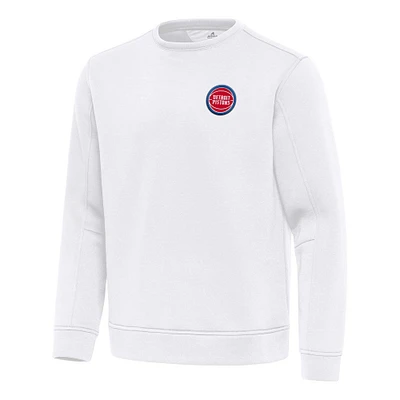 Men's Antigua Detroit Pistons Relevant Pullover Sweatshirt