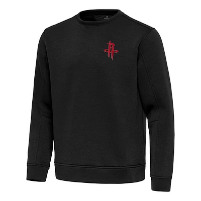 Men's Antigua Black Houston Rockets Relevant Pullover Sweatshirt