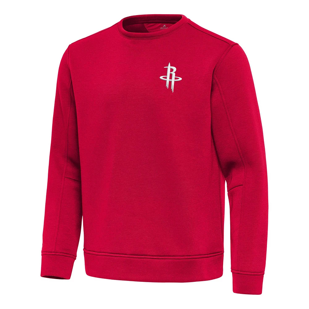 Men's Antigua Red Houston Rockets Relevant Pullover Sweatshirt
