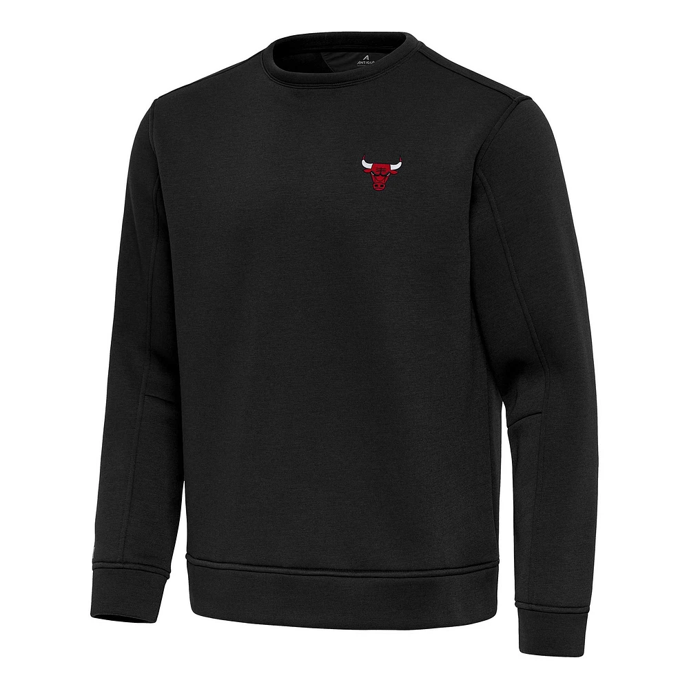 Men's Antigua Black Chicago Bulls Relevant Pullover Sweatshirt