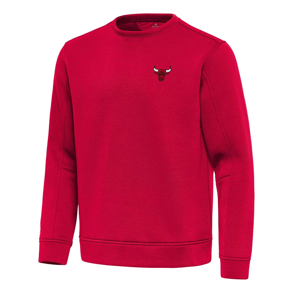 Men's Antigua Red Chicago Bulls Relevant Pullover Sweatshirt