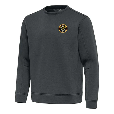 Men's Antigua Pewter Denver Nuggets Relevant Pullover Sweatshirt