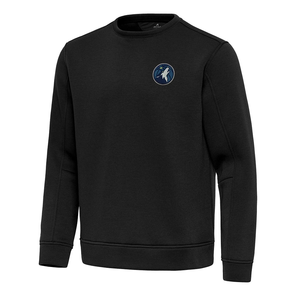 Men's Antigua Black Minnesota Timberwolves Relevant Pullover Sweatshirt