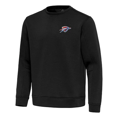 Men's Antigua Black Oklahoma City Thunder Relevant Pullover Sweatshirt