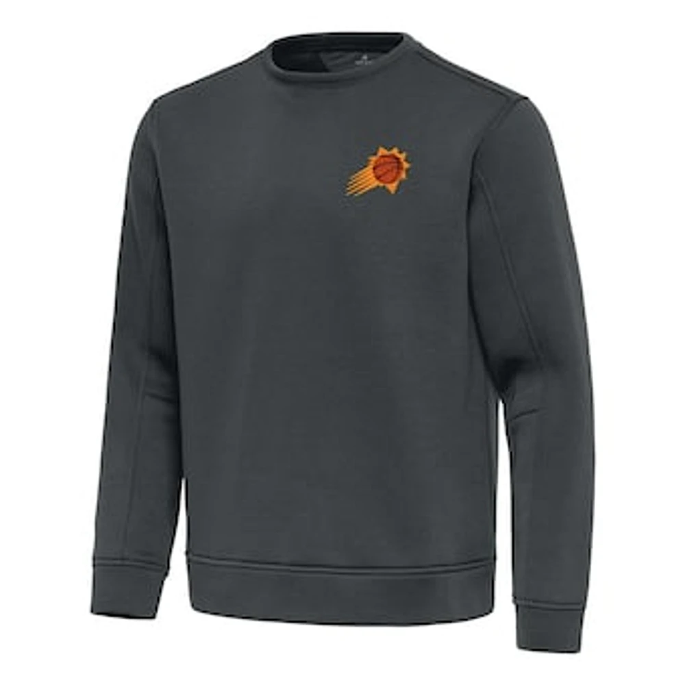 Men's Antigua Pewter Phoenix Suns Relevant Pullover Sweatshirt