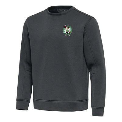 Men's Antigua Pewter Boston Celtics Relevant Pullover Sweatshirt