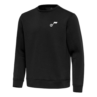 Men's Antigua Black Utah Jazz Relevant Pullover Sweatshirt