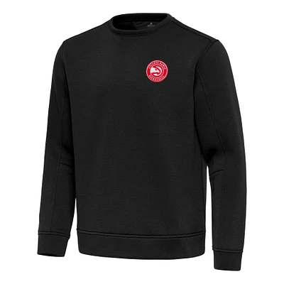 Men's Antigua Black Atlanta Hawks Relevant Pullover Sweatshirt
