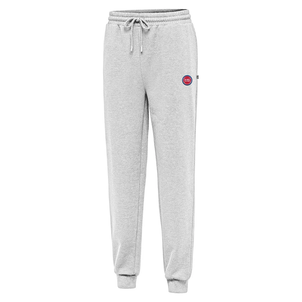 Men's Antigua Heather Gray Detroit Pistons Idol Jogger Pants