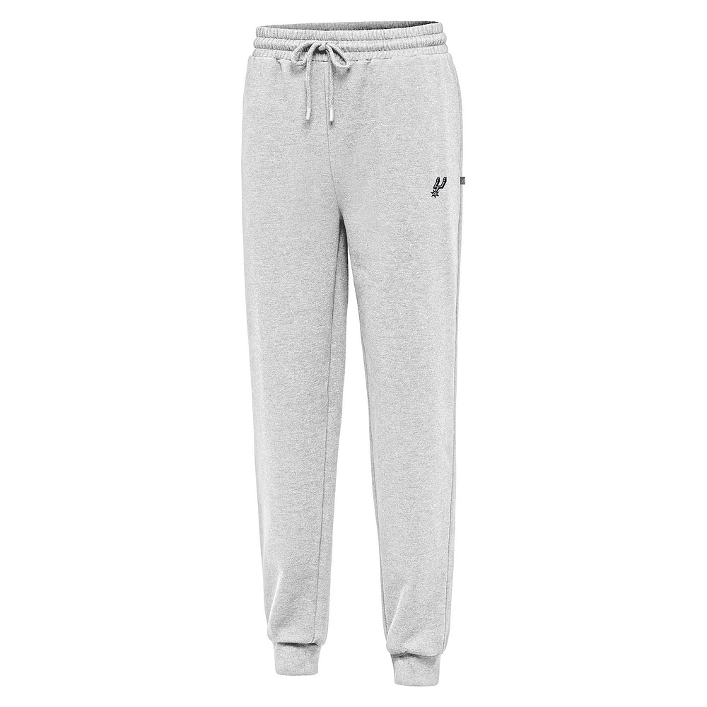 Men's Antigua Heather Gray San Antonio Spurs Idol Jogger Pants