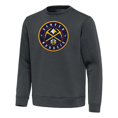 Men's Antigua Pewter Denver Nuggets Relevant Pullover Sweatshirt