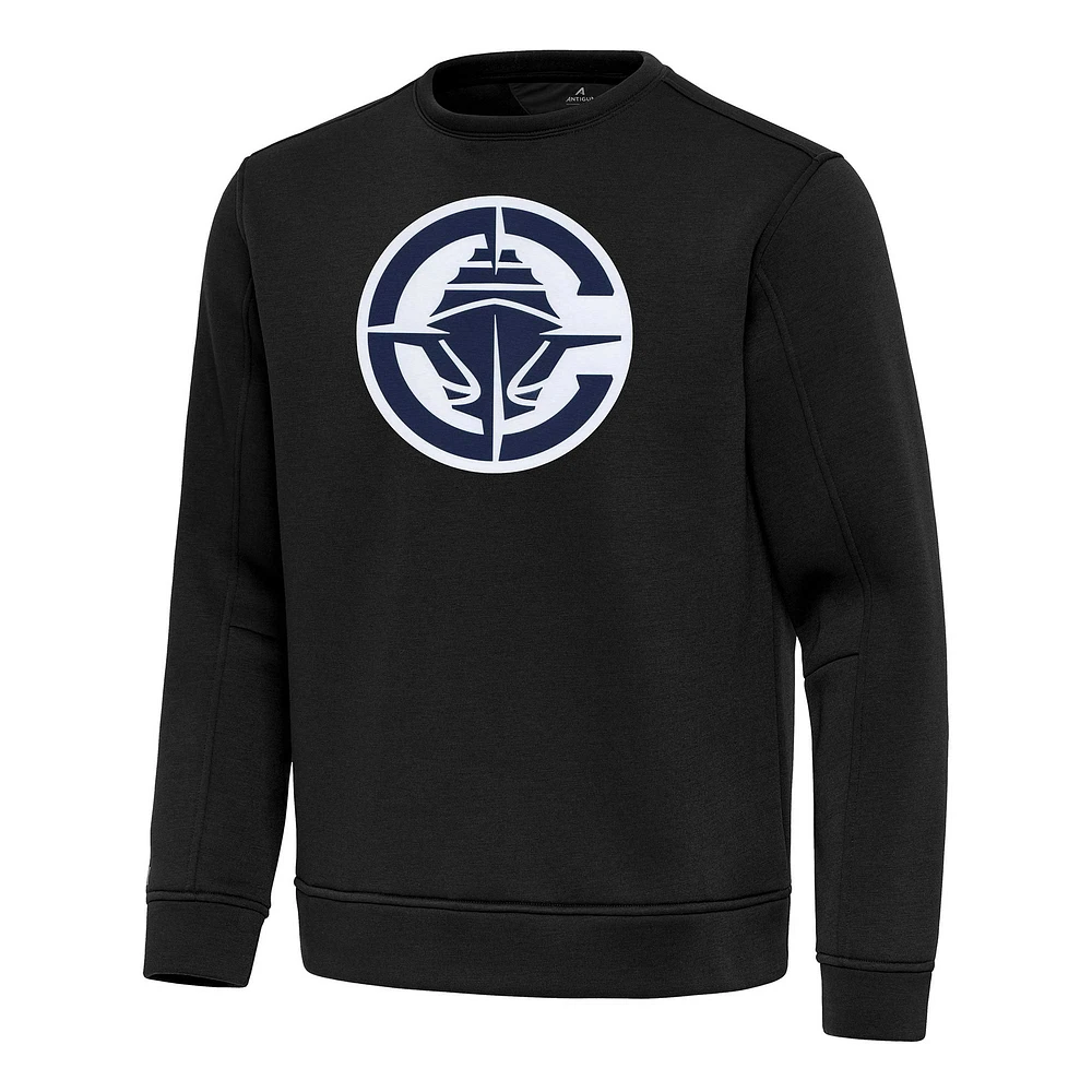 Men's Antigua Black LA Clippers Relevant Pullover Sweatshirt