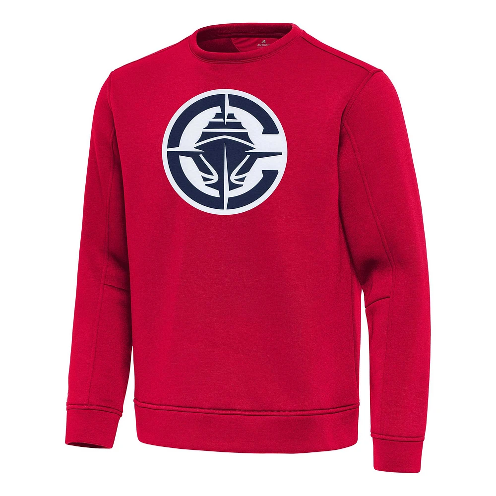 Men's Antigua Red LA Clippers Relevant Pullover Sweatshirt