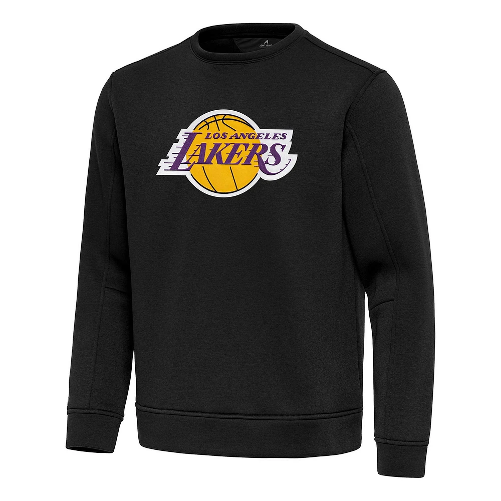 Men's Antigua Black Los Angeles Lakers Relevant Pullover Sweatshirt