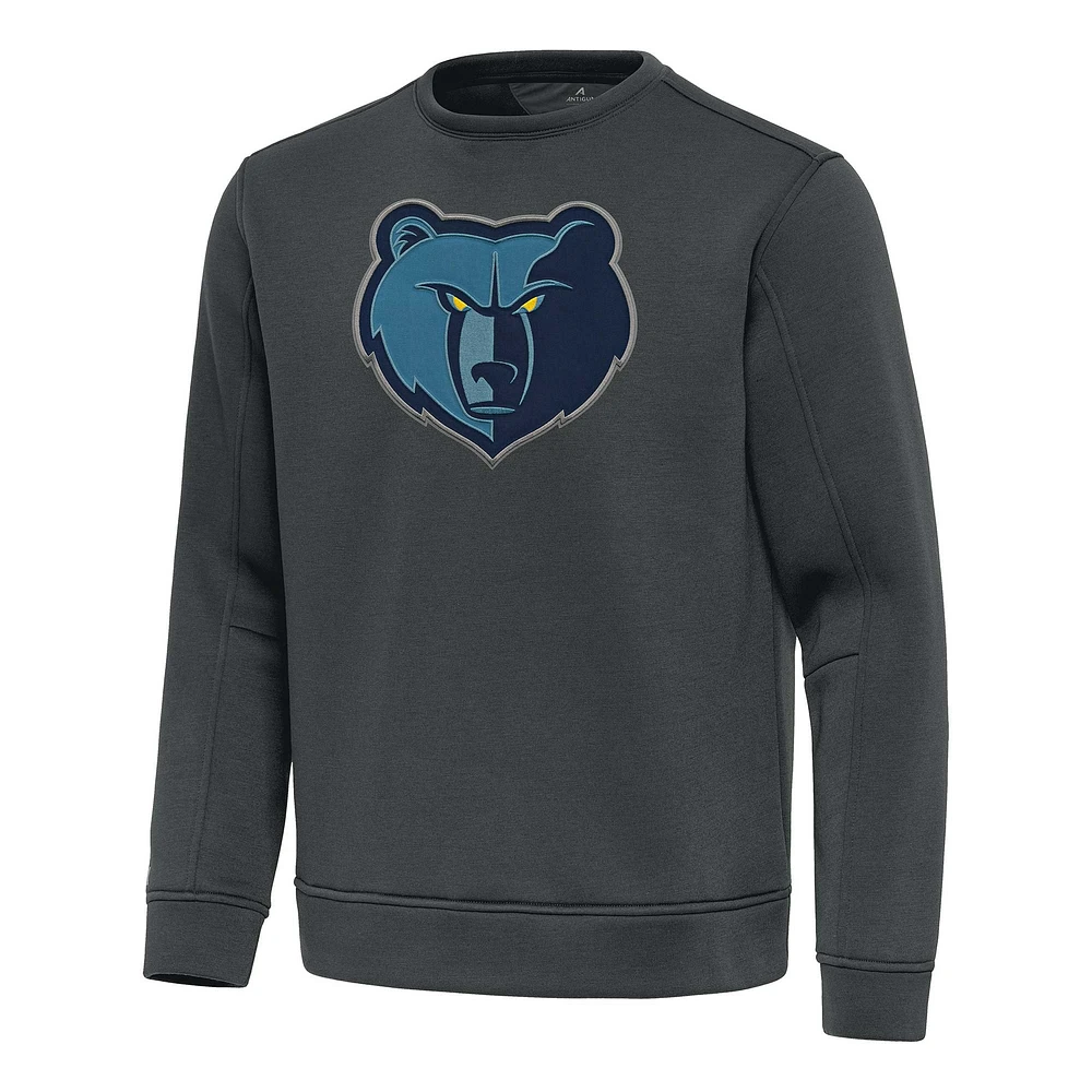 Men's Antigua Pewter Memphis Grizzlies Relevant Pullover Sweatshirt