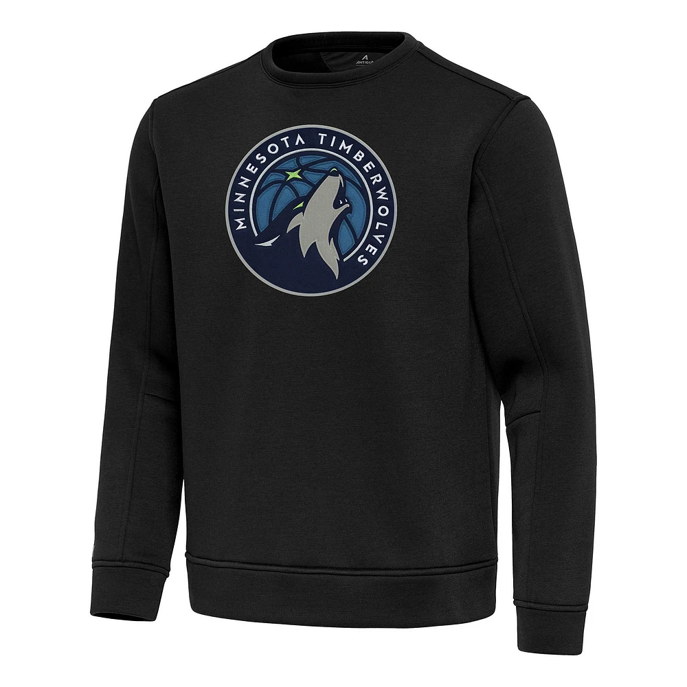 Men's Antigua Black Minnesota Timberwolves Relevant Pullover Sweatshirt