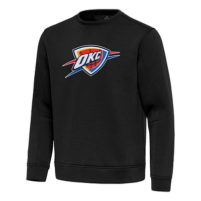 Men's Antigua Black Oklahoma City Thunder Relevant Pullover Sweatshirt