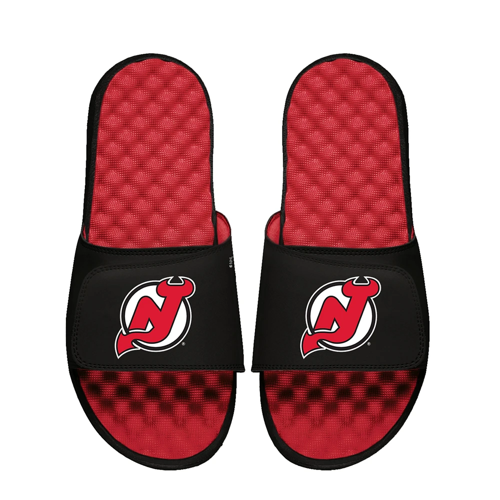 Youth ISlide Red New Jersey Devils Primary Logo Slide Sandals
